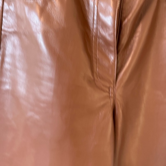 Aritzia Wilfred Melina leather pants size 8 cognac - Picture 4 of 7